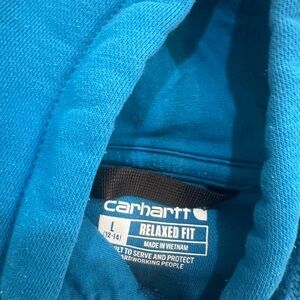 Carhartt Women's Relaxed Hoodie in Teal Blue